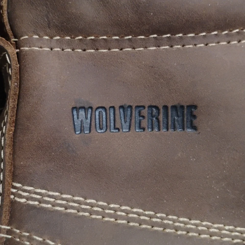 (#201) SALE! NWT Wolverine Brown Wedge Moc-Toe Work Boots Sz.10.5
